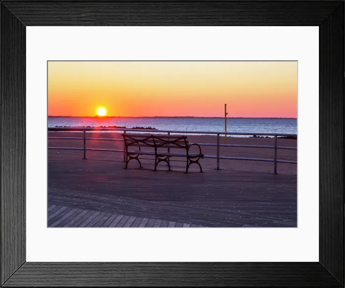 Framed Print : New York, Brooklyn, Coney Island, Sunrise scene Framed Print : New York, Brooklyn, Coney Island, Sunrise scene