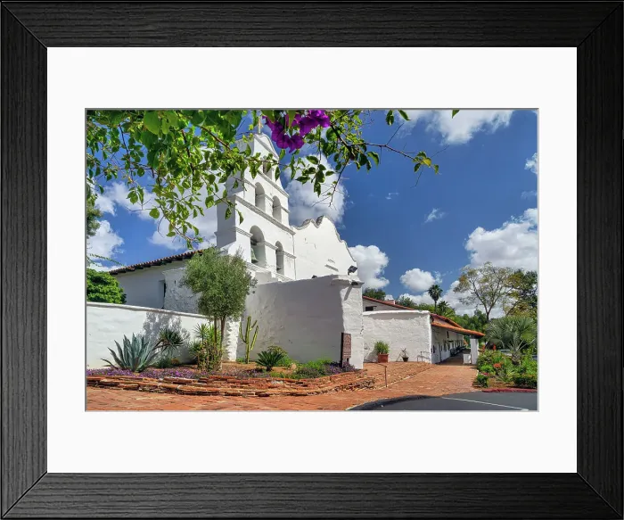 Framed Print : California, San Diego, Mission Basilica San Diego de Alcala, facade Framed Print : California, San Diego, Mission Basilica San Diego de Alcala, facade
