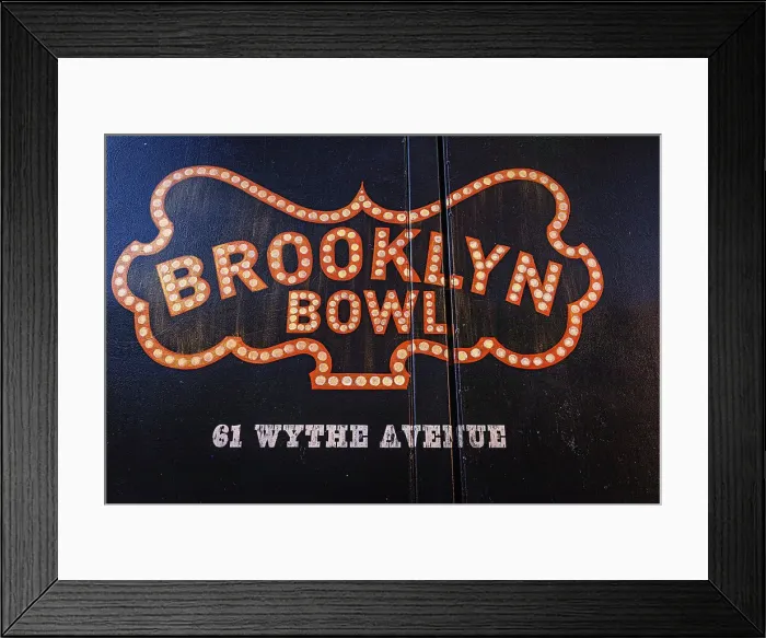 Framed Print : NY, Brooklyn, Williamsburg, Brooklyn Bowl sign Framed Print : NY, Brooklyn, Williamsburg, Brooklyn Bowl sign