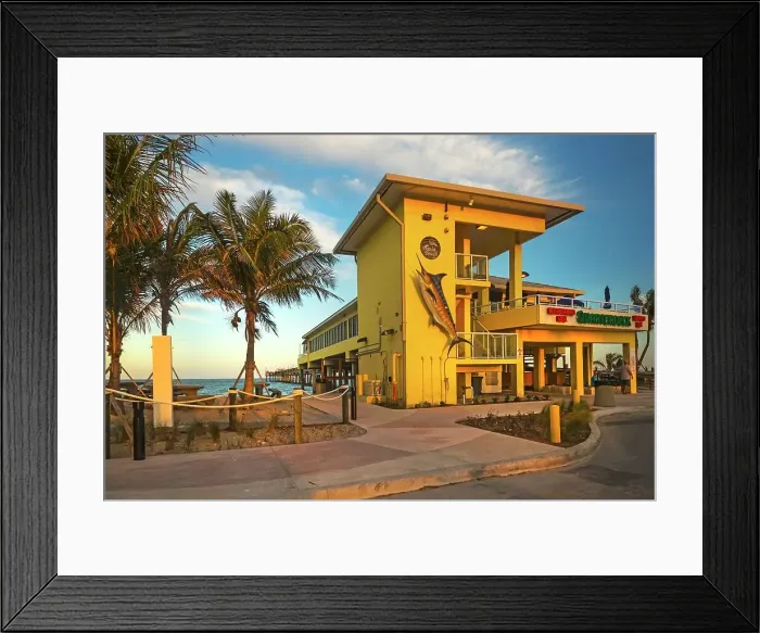 Framed Print : Florida, Hollywood, Dania Beach Pier Framed Print : Florida, Hollywood, Dania Beach Pier