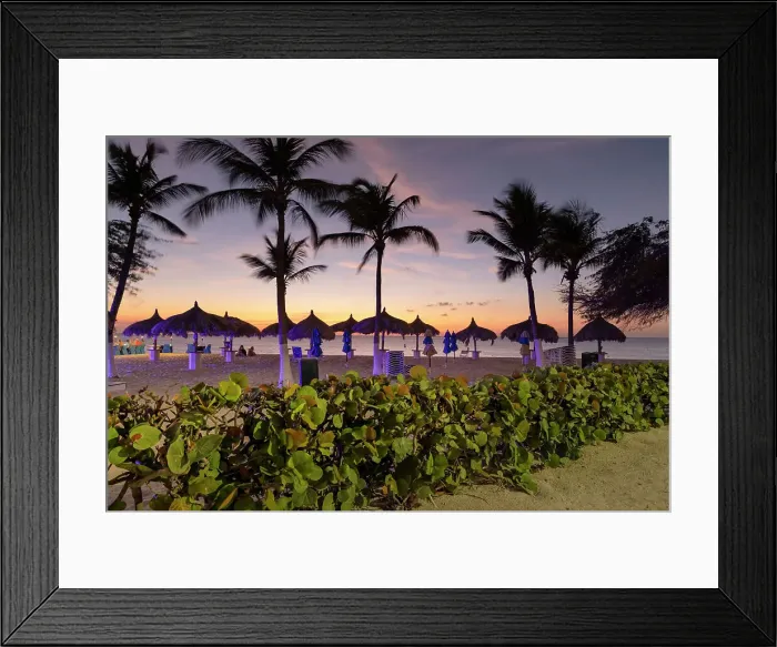 Framed Print : Aruba, Eagle beach scene at dusk Framed Print : Aruba, Eagle beach scene at dusk