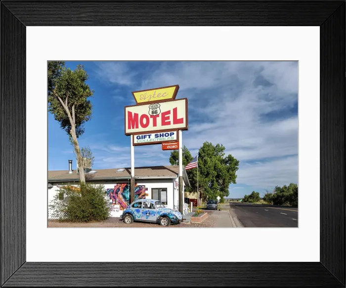 Framed Print : Arizona, Seligman, Route 66, Aztec Motel Framed Print : Arizona, Seligman, Route 66, Aztec Motel