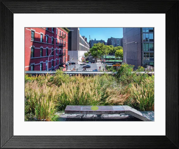 Framed Print : New York City, Manhattan, View from High Line Elevated Park Framed Print : New York City, Manhattan, View from High Line Elevated Park