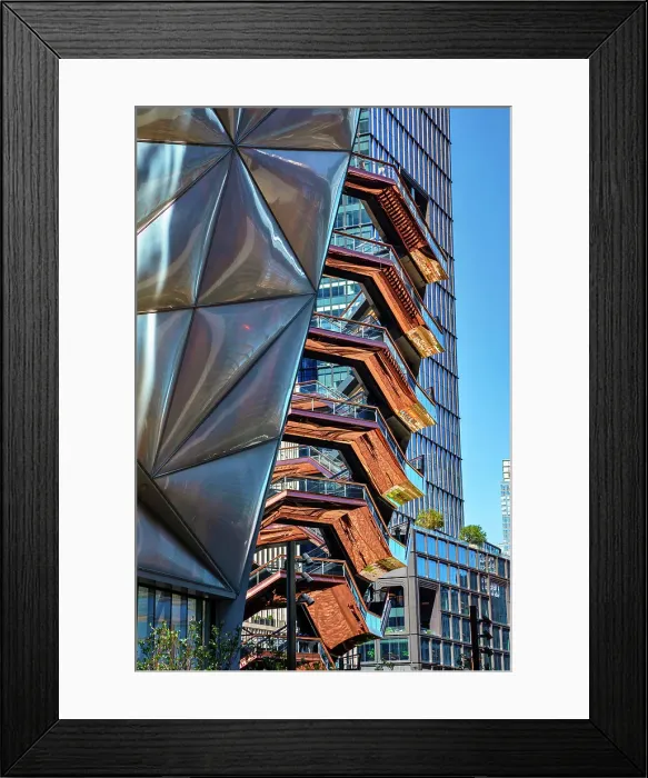 Framed Print : New York City, The Shed, and The Vessel viewed from High Line Elevated Park Framed Print : New York City, The Shed, and The Vessel viewed from High Line Elevated Park