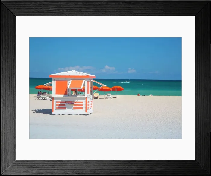 Framed Print : Florida, Miami, South Beach Station at South Miami Beach Framed Print : Florida, Miami, South Beach Station at South Miami Beach