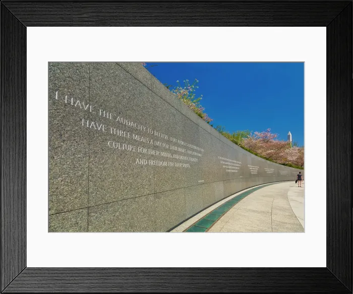 Framed Print : Washington, D.C. Wall at the Martin Luther King Jr. Memorial During Springtime Framed Print : Washington, D.C. Wall at the Martin Luther King Jr. Memorial During Springtime