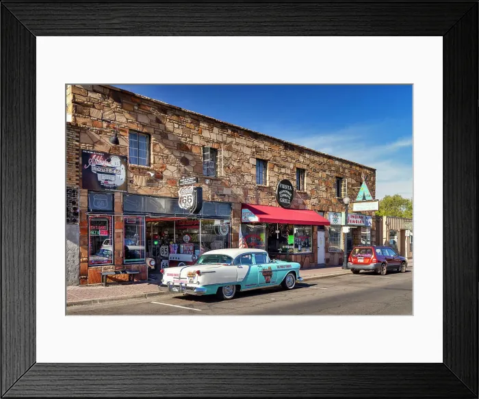Framed Print : Arizona, Williams, Route 66, street scene Framed Print : Arizona, Williams, Route 66, street scene