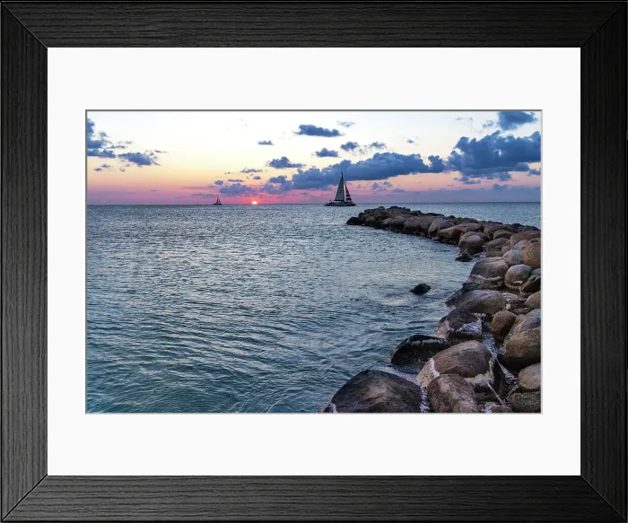 Framed Print : Aruba, Juanita Beach, Sunset Scene Framed Print : Aruba, Juanita Beach, Sunset Scene