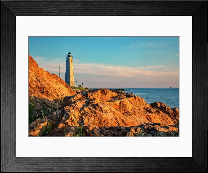 Framed Print : Connecticut, New Haven, Five Mile Point Lighthouse Framed Print : Connecticut, New Haven, Five Mile Point Lighthouse