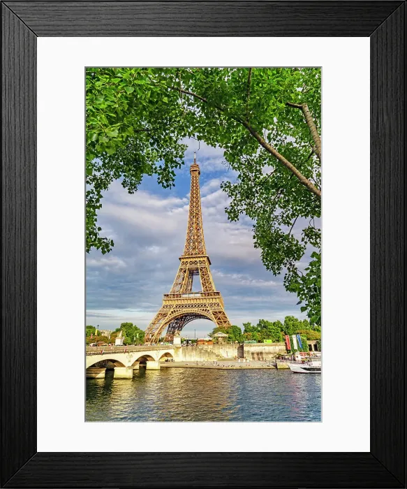 Framed Print : France, Paris, Eiffel Tower and the Seine River Framed Print : France, Paris, Eiffel Tower and the Seine River