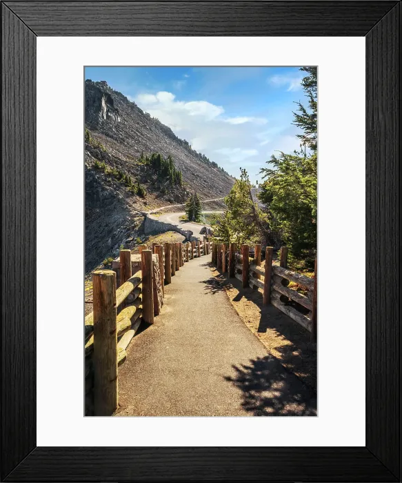 Framed Print : Oregon, Crater Lake, Walkway Framed Print : Oregon, Crater Lake, Walkway