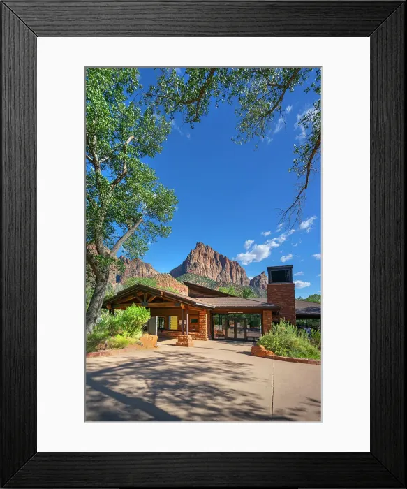 Framed Print : Utah, Springdale, Zion National Park, lodge Framed Print : Utah, Springdale, Zion National Park, lodge