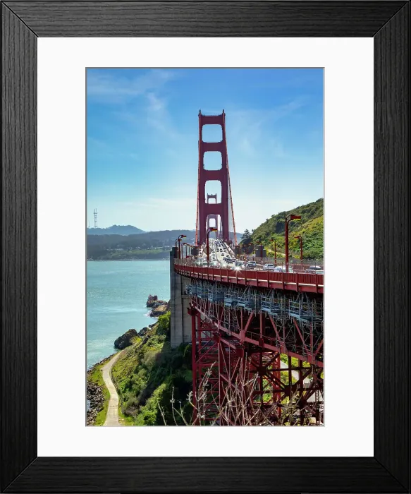 Framed Print : California, San Francisco, Highway 101 leading to Golden Gate Bridge Framed Print : California, San Francisco, Highway 101 leading to Golden Gate Bridge