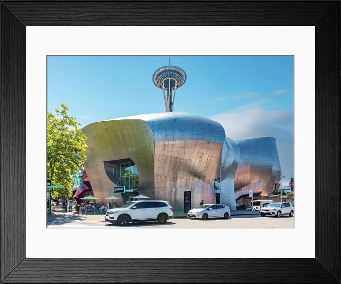 Framed Print : Washington State, Seattle, Museum of Pop Culture or MoPOP with Seattle Needle Framed Print : Washington State, Seattle, Museum of Pop Culture or MoPOP with Seattle Needle