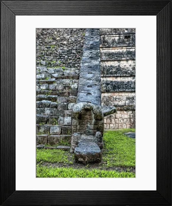 Framed Print : Mexico, Yucatan, Chichen Itza, Feathered Serpent