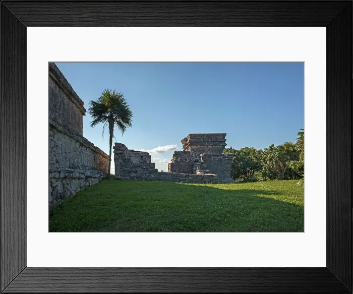 Framed Print : Mexico, Quintana Roo, Tulum, Mayan ruins, Pyramid El Castillo