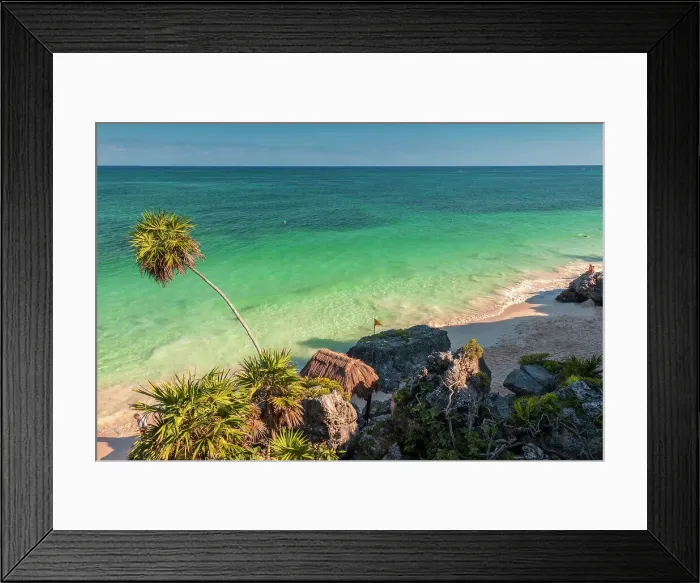 Framed Print : Mexico, Quintana Roo, Tulum, Beach at Mayan ruins Framed Print : Mexico, Quintana Roo, Tulum, Beach at Mayan ruins