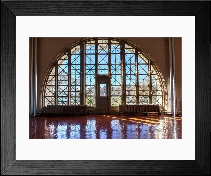 Framed Print : New York, Ellis Island, National Museum of Immigration, Registry Room. windows Framed Print : New York, Ellis Island, National Museum of Immigration, Registry Room. windows