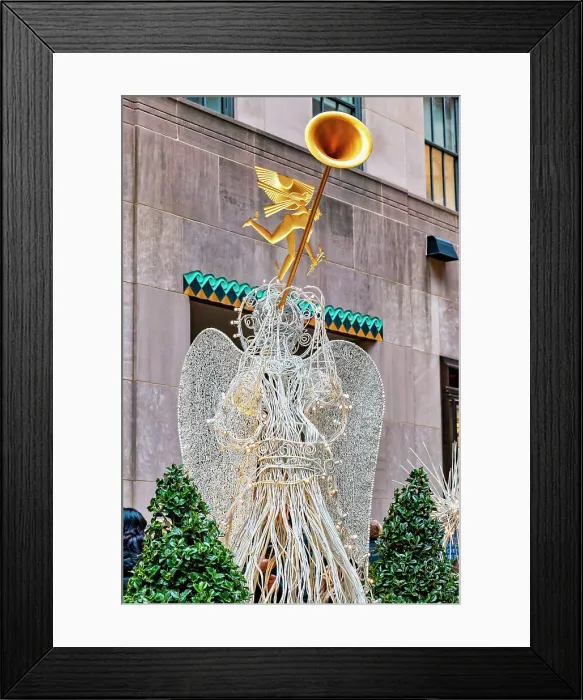 Framed Print : NYC, Rockefeller Center, close up of Angel Framed Print : NYC, Rockefeller Center, close up of Angel