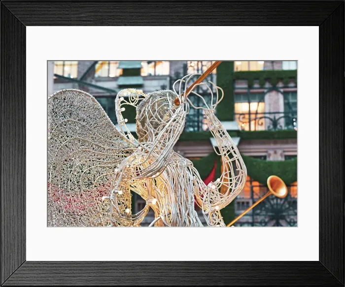 Framed Print : NYC, Rockefeller Center, close up of Angel