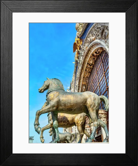 Framed Print : Italy, Veneto, Venice, Triumphal Quadriga, Detail from Saint Mark's Basilica facade Framed Print : Italy, Veneto, Venice, Triumphal Quadriga, Detail from Saint Mark's Basilica facade