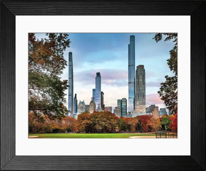 Framed Print : NY, NYC, Midtown Skyline from Central Park