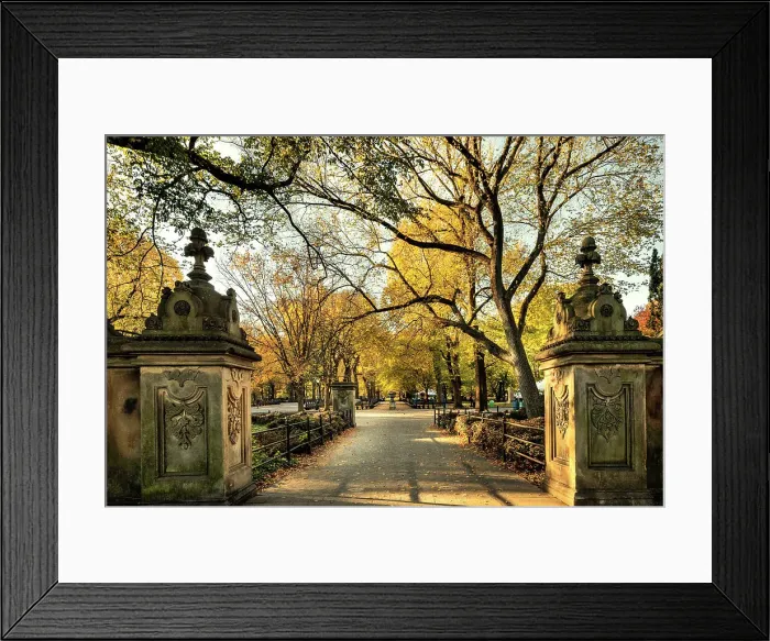 Framed Print : NY, NYC, Central Park Mall, path Framed Print : NY, NYC, Central Park Mall, path