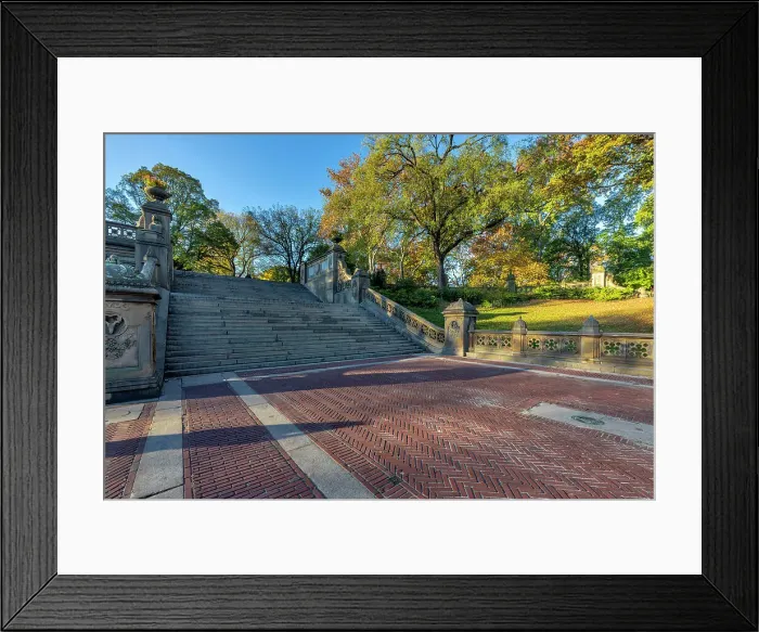 Framed Print : NY, NYC, Central Park, Bethesda Terrace stairway Framed Print : NY, NYC, Central Park, Bethesda Terrace stairway