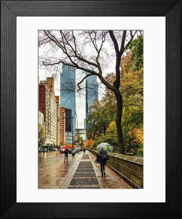 Framed Print : NY, NYC, Central Park South with view of Deutsche Bank Center Framed Print : NY, NYC, Central Park South with view of Deutsche Bank Center