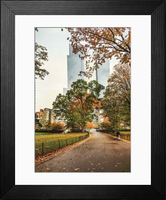 Framed Print : NY, NYC, Deutsche Bank Center viewed from Central Park path Framed Print : NY, NYC, Deutsche Bank Center viewed from Central Park path