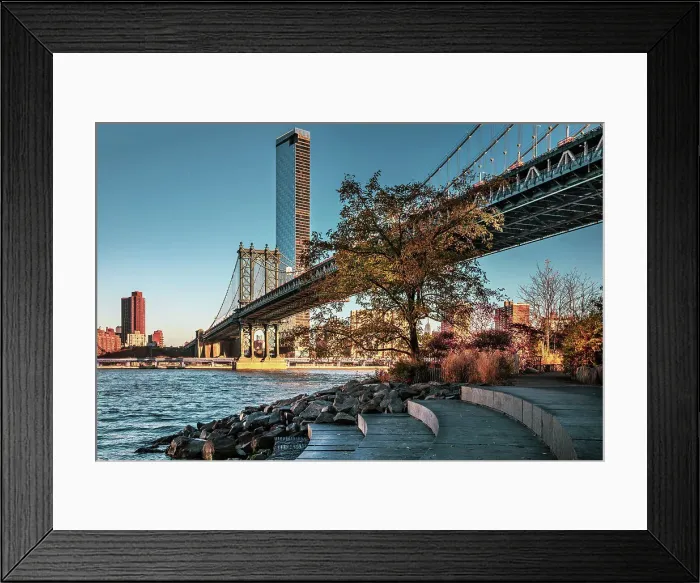 Framed Print : NY, NYC, Brooklyn, View of One Manhattan Square and Manhattan Bridge Framed Print : NY, NYC, Brooklyn, View of One Manhattan Square and Manhattan Bridge