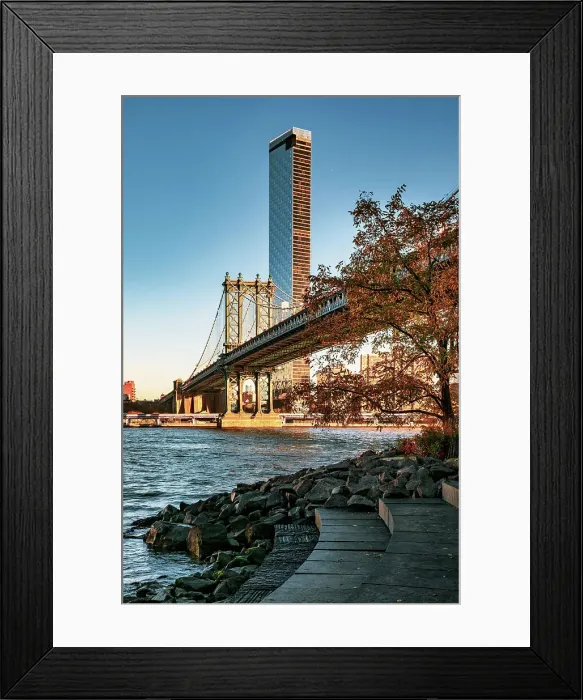 Framed Print : NY, NYC, Brooklyn, View of One Manhattan Square and Manhattan Bridge Framed Print : NY, NYC, Brooklyn, View of One Manhattan Square and Manhattan Bridge