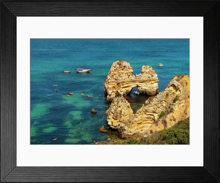Framed Print : Portugal, Algarve, Lagos, View from Praia do Camilo beach Framed Print : Portugal, Algarve, Lagos, View from Praia do Camilo beach
