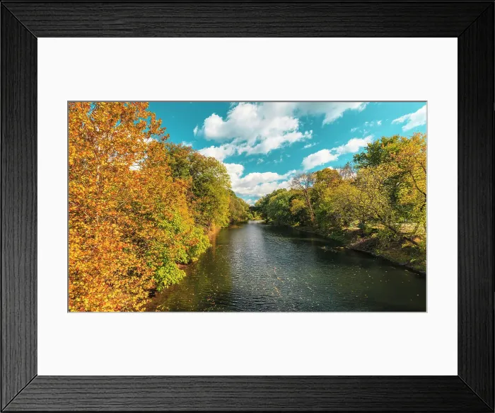 Framed Print : New York State fall colors along Neversink River, Port Jervis Framed Print : New York State fall colors along Neversink River, Port Jervis