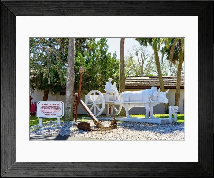 Framed Print : Florida, St Augustine, Massacre Anchor, Monument Framed Print : Florida, St Augustine, Massacre Anchor, Monument