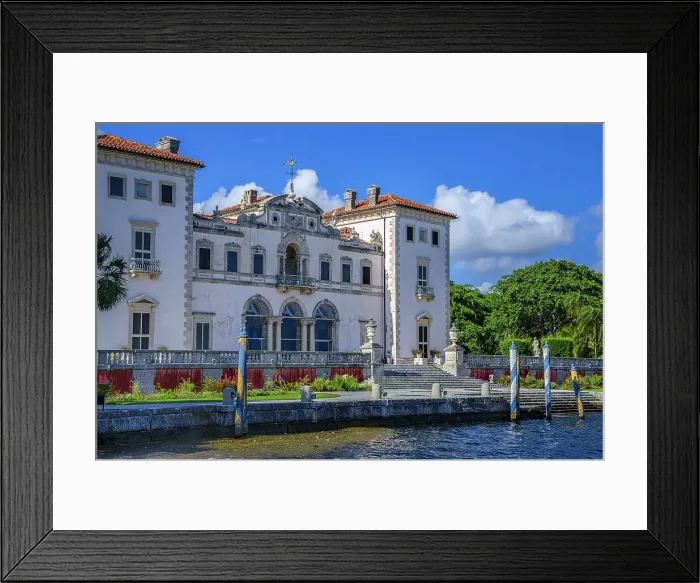 Framed Print : Florida, Miami, Villa Vizcaya, Vizcaya Museum and Gardens, Villa East facade Framed Print : Florida, Miami, Villa Vizcaya, Vizcaya Museum and Gardens, Villa East facade