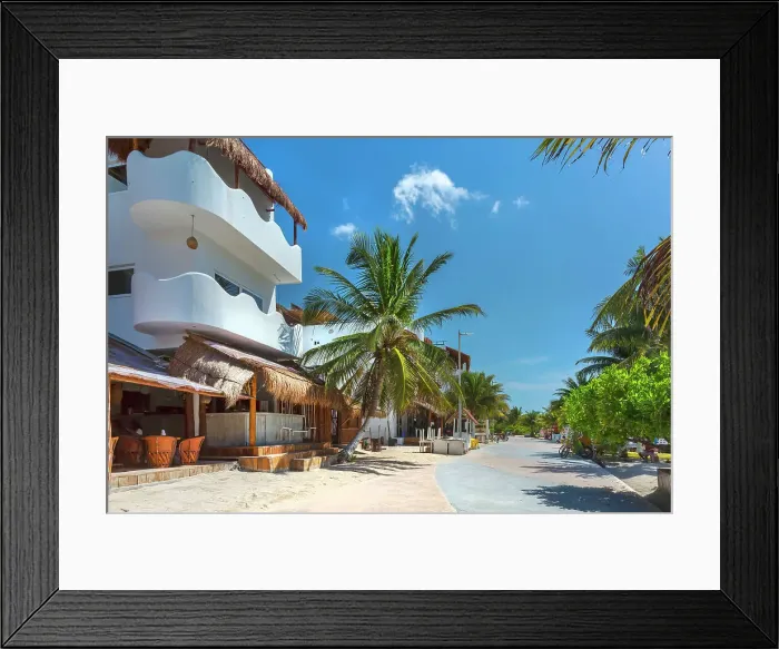 Framed Print : Mexico, Mayan Coast (Costa Maya) Mahahual Framed Print : Mexico, Mayan Coast (Costa Maya) Mahahual
