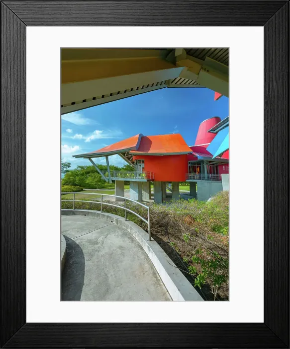 Framed Print : Panama, Panama City, Biomuseo, Frank Gehry design Framed Print : Panama, Panama City, Biomuseo, Frank Gehry design
