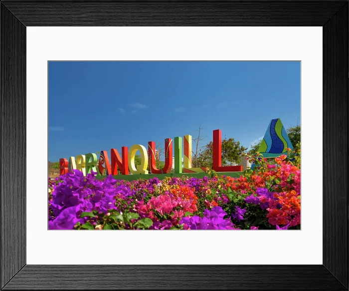 Framed Print : Colombia, Atlantico, Barranquilla, Welcome to Barranquilla sign Framed Print : Colombia, Atlantico, Barranquilla, Welcome to Barranquilla sign
