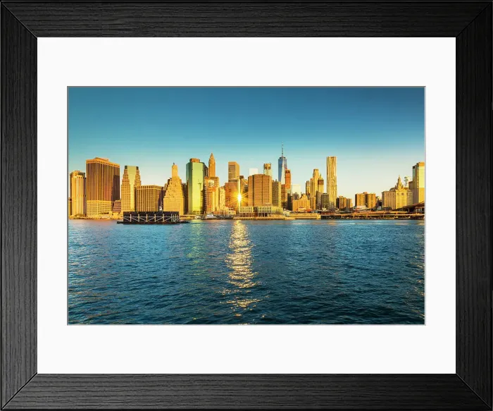 Framed Print : New York City, Lower Manhattan seen from Brooklyn Framed Print : New York City, Lower Manhattan seen from Brooklyn