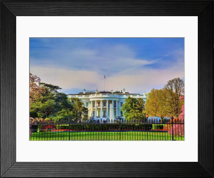 Framed Print : Washington, D.C. The White House South Lawn Framed Print : Washington, D.C. The White House South Lawn
