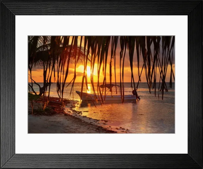 Framed Print : Mexico, Costa Maya, Mahahual, Nohoch Kay Beach