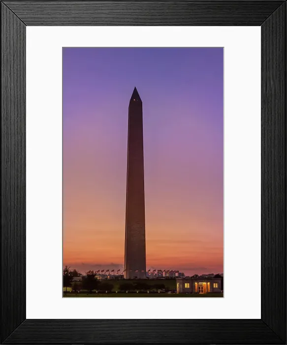 Framed Print : Washington DC, Washington Monument, exterior, sunset