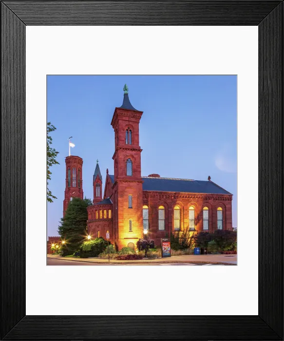 Framed Print : Washington DC, Smithsonian Institution Building (The Castle) on the National Mall