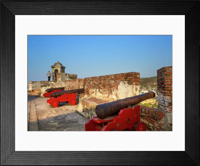 Framed Print : Colombia, Cartagena, Castillo San Felipe Barajas, fortress located in Lazaro hill, Cartagena de Indias, Colombia, cannons Framed Print : Colombia, Cartagena, Castillo San Felipe Barajas, fortress located in Lazaro hill, Cartagena de Indias, Colombia, cannons