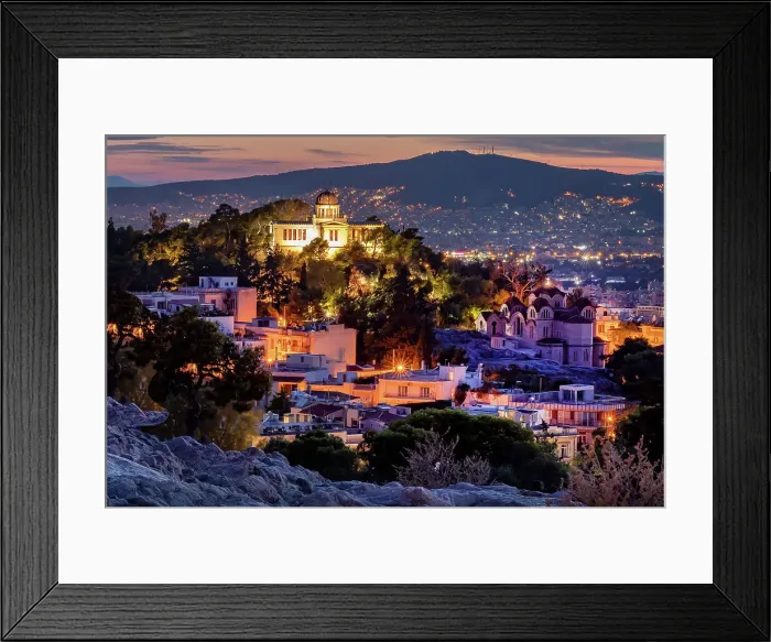 Framed Print : Greece, Athens, Cityscape and The National Observatory of Athens Framed Print : Greece, Athens, Cityscape and The National Observatory of Athens