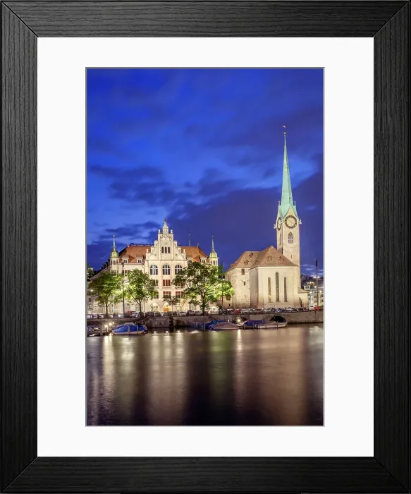 Framed Print : Switzerland, Zurich City, Limmat River Framed Print : Switzerland, Zurich City, Limmat River