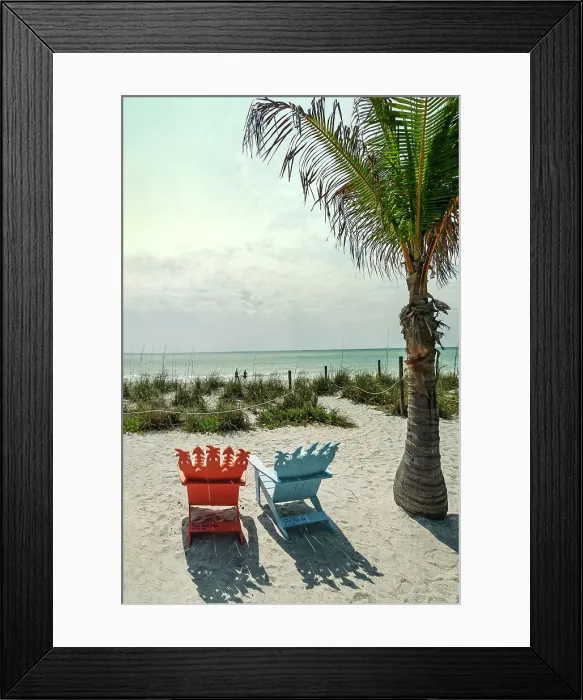 Framed Print : Southwest Florida, Gulf of Mexico, Captiva Island, beach chairs Framed Print : Southwest Florida, Gulf of Mexico, Captiva Island, beach chairs