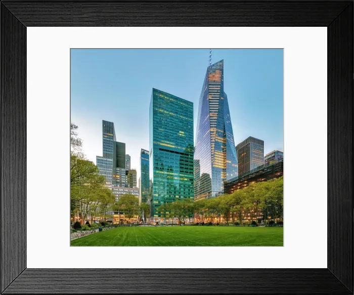 Framed Print : New York City, Manhattan, Bryant Park, dusk Framed Print : New York City, Manhattan, Bryant Park, dusk