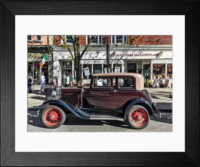 Framed Print : New York, Saratoga Springs, old fashion car Framed Print : New York, Saratoga Springs, old fashion car